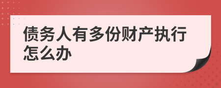 债务人有多份财产执行怎么办