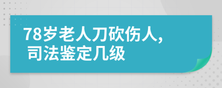 78岁老人刀砍伤人, 司法鉴定几级