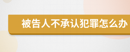 被告人不承认犯罪怎么办