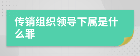 传销组织领导下属是什么罪