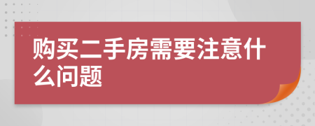 购买二手房需要注意什么问题