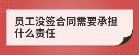 员工没签合同需要承担什么责任