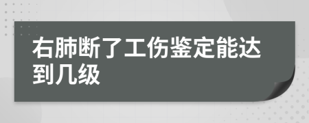 右肺断了工伤鉴定能达到几级