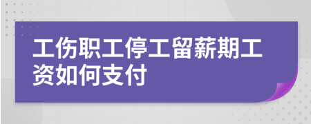 工伤职工停工留薪期工资如何支付