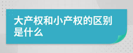 大产权和小产权的区别是什么