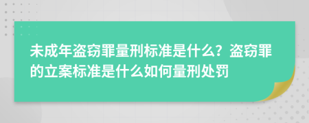 未成年盗窃罪量刑标准是什么？盗窃罪的立案标准是什么如何量刑处罚