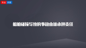 船舶碰撞导致的事故由谁承担责任