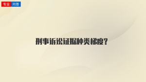 刑事诉讼证据种类梯度?