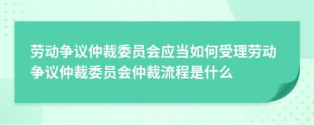 劳动争议仲裁委员会应当如何受理劳动争议仲裁委员会仲裁流程是什么