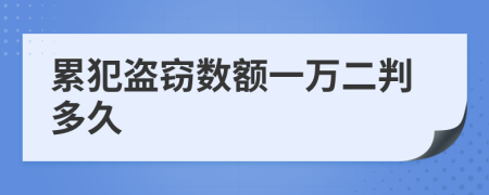 累犯盗窃数额一万二判多久