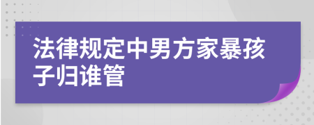 法律规定中男方家暴孩子归谁管