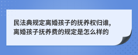 民法典规定离婚孩子的抚养权归谁, 离婚孩子抚养费的规定是怎么样的