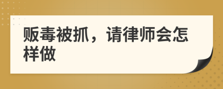 贩毒被抓，请律师会怎样做