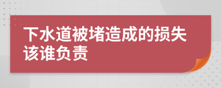 下水道被堵造成的损失该谁负责