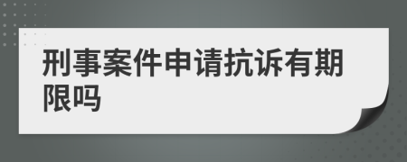 刑事案件申请抗诉有期限吗