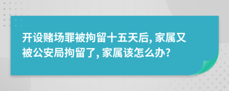 开设赌场罪被拘留十五天后, 家属又被公安局拘留了, 家属该怎么办?