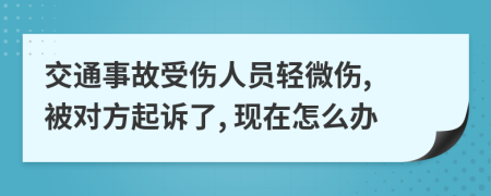 交通事故受伤人员轻微伤, 被对方起诉了, 现在怎么办