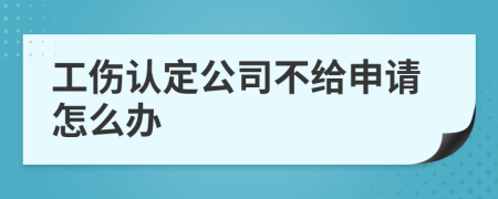 工伤认定公司不给申请怎么办