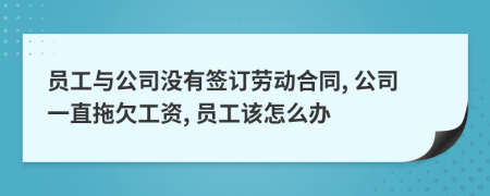 员工与公司没有签订劳动合同, 公司一直拖欠工资, 员工该怎么办