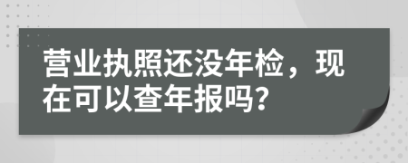 营业执照还没年检，现在可以查年报吗？