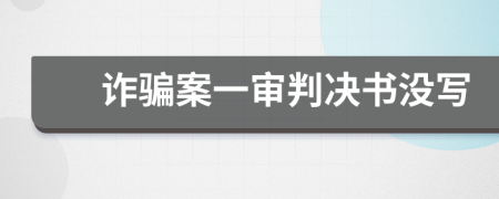 诈骗案一审判决书没写