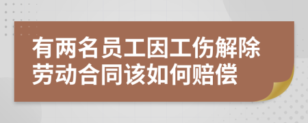 有两名员工因工伤解除劳动合同该如何赔偿