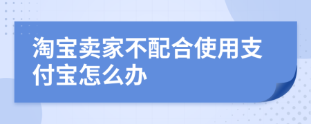 淘宝卖家不配合使用支付宝怎么办