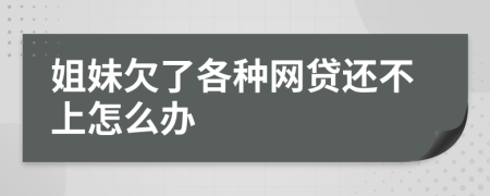 姐妹欠了各种网贷还不上怎么办