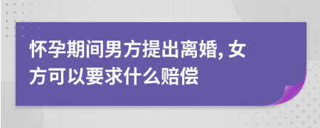 怀孕期间男方提出离婚, 女方可以要求什么赔偿