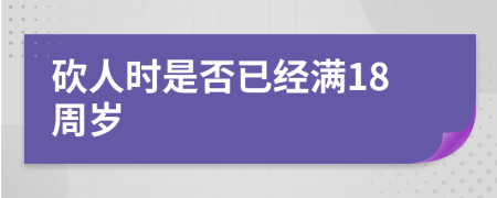 砍人时是否已经满18周岁