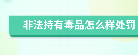 非法持有毒品怎么样处罚