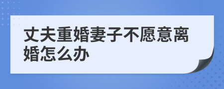 丈夫重婚妻子不愿意离婚怎么办