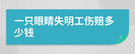 一只眼睛失明工伤赔多少钱