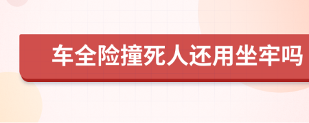 车全险撞死人还用坐牢吗