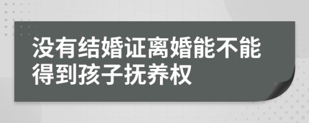 没有结婚证离婚能不能得到孩子抚养权