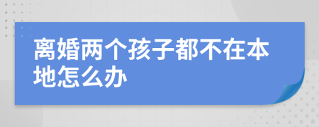 离婚两个孩子都不在本地怎么办