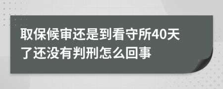 取保候审还是到看守所40天了还没有判刑怎么回事