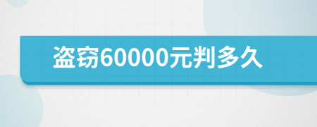 盗窃60000元判多久