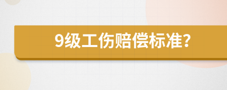 9级工伤赔偿标准？