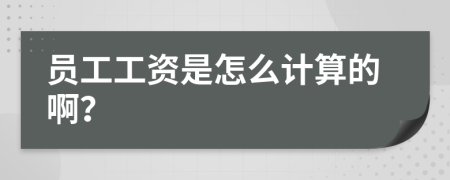 员工工资是怎么计算的啊？