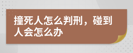 撞死人怎么判刑，碰到人会怎么办