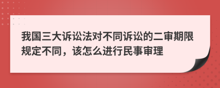 我国三大诉讼法对不同诉讼的二审期限规定不同，该怎么进行民事审理