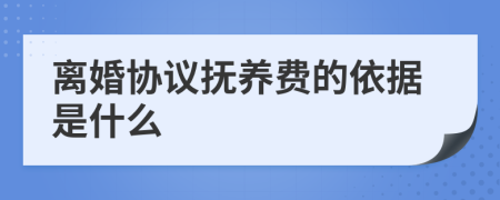 离婚协议抚养费的依据是什么