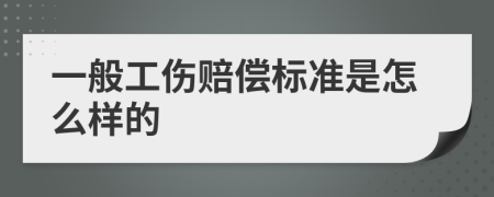 一般工伤赔偿标准是怎么样的