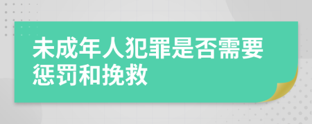 未成年人犯罪是否需要惩罚和挽救