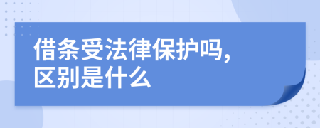 借条受法律保护吗, 区别是什么