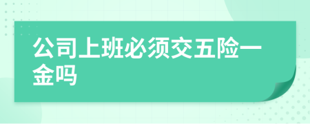 公司上班必须交五险一金吗