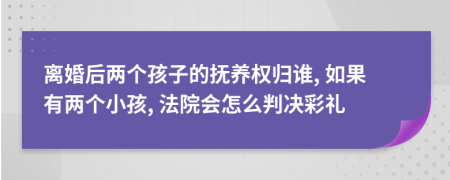 离婚后两个孩子的抚养权归谁, 如果有两个小孩, 法院会怎么判决彩礼