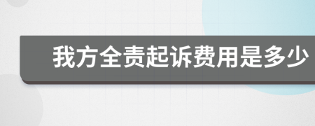 我方全责起诉费用是多少