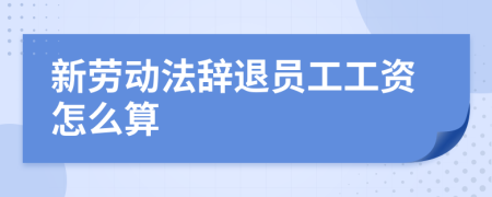 新劳动法辞退员工工资怎么算